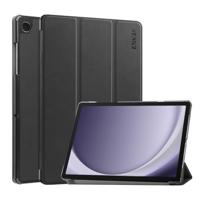 ENKAY Tri-fold Custer Texture Leather Smart Tablet Case, For Samsung Galaxy Tab A11+ / A9+, For Samsung Galaxy Tab A11 / A9