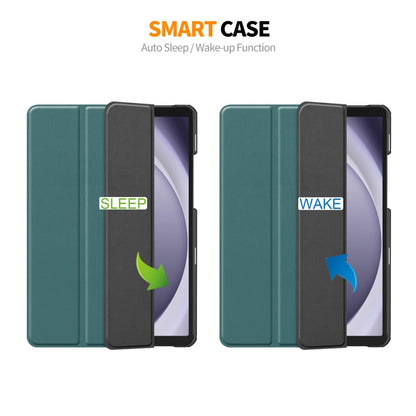 ENKAY Tri-fold Custer Texture Leather Smart Tablet Case, For Samsung Galaxy Tab A11+ / A9+, For Samsung Galaxy Tab A11 / A9