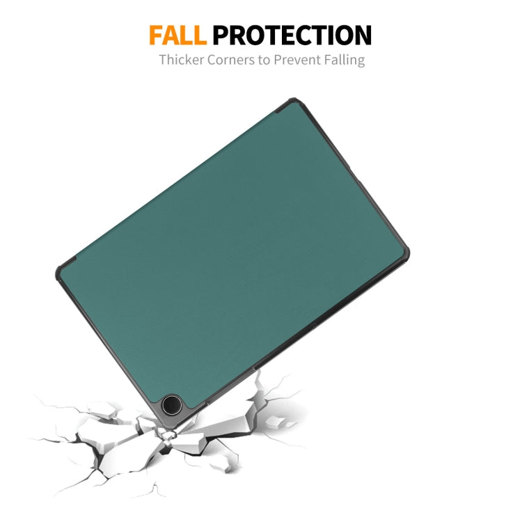 ENKAY Tri-fold Custer Texture Leather Smart Tablet Case, For Samsung Galaxy Tab A11+ / A9+, For Samsung Galaxy Tab A11 / A9