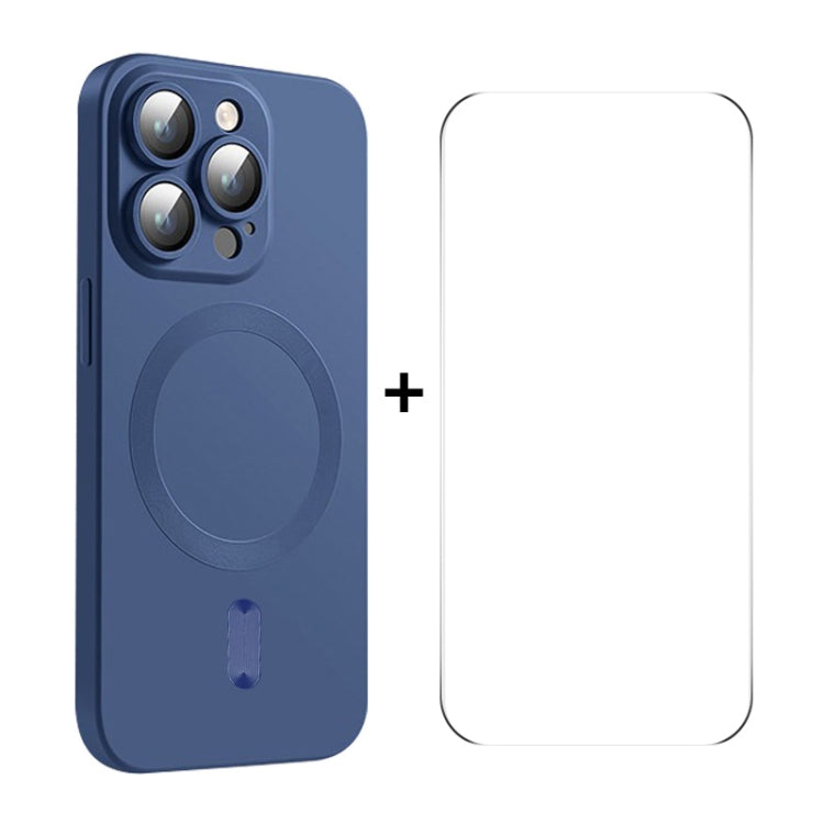 ENKAY MagSafe Matte TPU Phone Case with Lens Film & Screen Glass Film, For iPhone 15 Pro Max, For iPhone 15 Pro, For iPhone 15 Plus, For iPhone 15, For iPhone 14 Plus, For iPhone 14, For iPhone 14 Pro, For iPhone 14 Pro Max