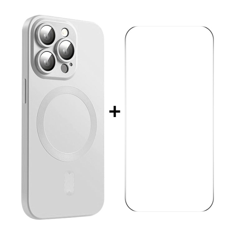 ENKAY MagSafe Matte TPU Phone Case with Lens Film & Screen Glass Film, For iPhone 15 Pro Max, For iPhone 15 Pro, For iPhone 15 Plus, For iPhone 15, For iPhone 14 Plus, For iPhone 14, For iPhone 14 Pro, For iPhone 14 Pro Max