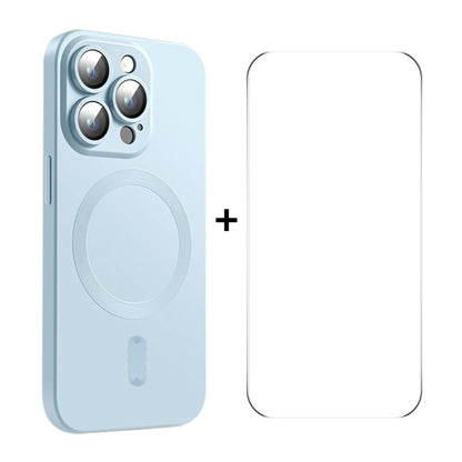 ENKAY MagSafe Matte TPU Phone Case with Lens Film & Screen Glass Film, For iPhone 15 Pro Max, For iPhone 15 Pro, For iPhone 15 Plus, For iPhone 15, For iPhone 14 Plus, For iPhone 14, For iPhone 14 Pro, For iPhone 14 Pro Max