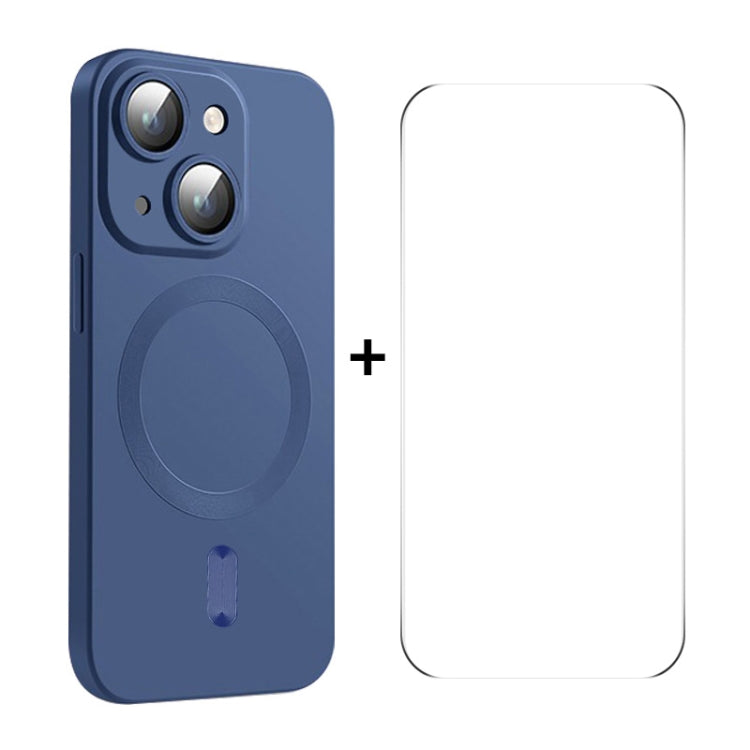 ENKAY MagSafe Matte TPU Phone Case with Lens Film & Screen Glass Film, For iPhone 15 Pro Max, For iPhone 15 Pro, For iPhone 15 Plus, For iPhone 15, For iPhone 14 Plus, For iPhone 14, For iPhone 14 Pro, For iPhone 14 Pro Max