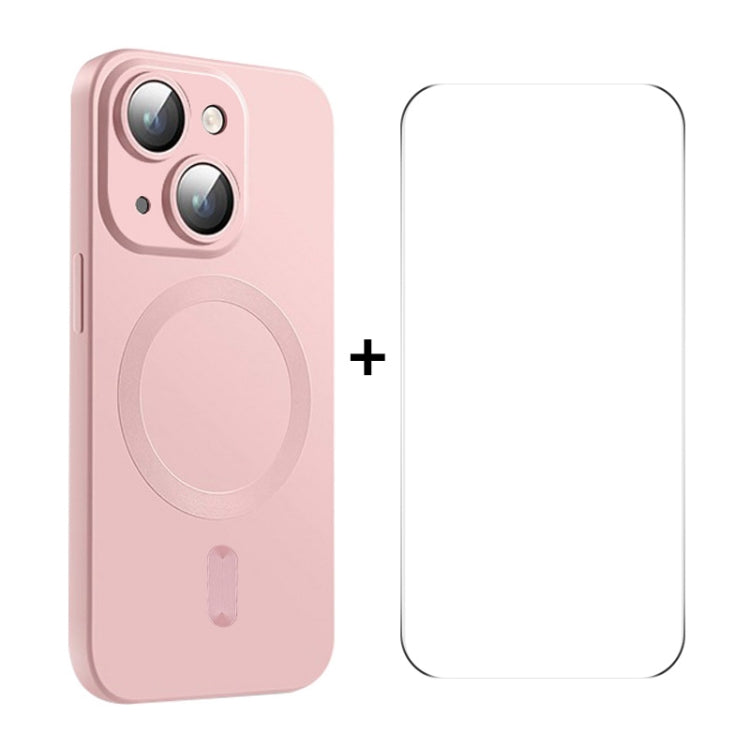 ENKAY MagSafe Matte TPU Phone Case with Lens Film & Screen Glass Film, For iPhone 15 Pro Max, For iPhone 15 Pro, For iPhone 15 Plus, For iPhone 15, For iPhone 14 Plus, For iPhone 14, For iPhone 14 Pro, For iPhone 14 Pro Max