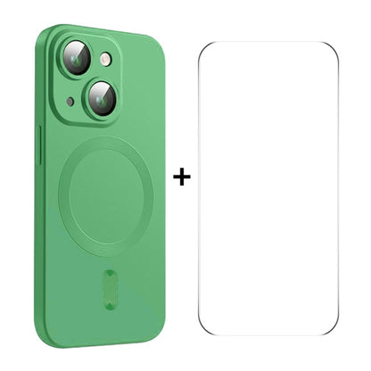 ENKAY MagSafe Matte TPU Phone Case with Lens Film & Screen Glass Film, For iPhone 15 Pro Max, For iPhone 15 Pro, For iPhone 15 Plus, For iPhone 15, For iPhone 14 Plus, For iPhone 14, For iPhone 14 Pro, For iPhone 14 Pro Max