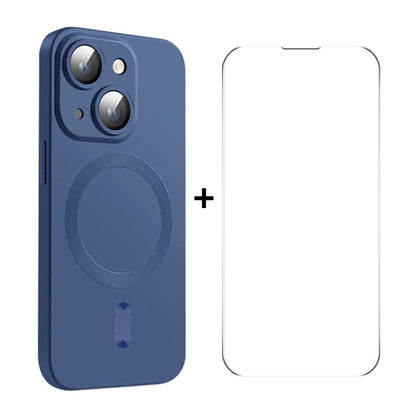 ENKAY MagSafe Matte TPU Phone Case with Lens Film & Screen Glass Film, For iPhone 15 Pro Max, For iPhone 15 Pro, For iPhone 15 Plus, For iPhone 15, For iPhone 14 Plus, For iPhone 14, For iPhone 14 Pro, For iPhone 14 Pro Max