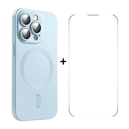 ENKAY MagSafe Matte TPU Phone Case with Lens Film & Screen Glass Film, For iPhone 15 Pro Max, For iPhone 15 Pro, For iPhone 15 Plus, For iPhone 15, For iPhone 14 Plus, For iPhone 14, For iPhone 14 Pro, For iPhone 14 Pro Max