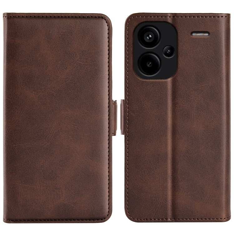 Dual-side Magnetic Buckle Horizontal Flip Leather Phone Case, For Xiaomi Redmi Note 14 Pro+, For Xiaomi Redmi Note 14 Pro 5G, For Xiaomi 14T Pro, For Xiaomi 14T, For Xiaomi Redmi 14C 4G, For Xiaomi Redmi K70 Ultra, For Xiaomi Redmi Note 13R 5G         ...
