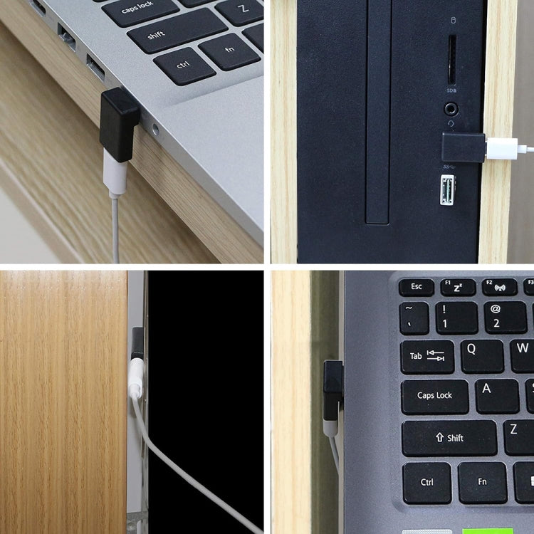 ENKAY 90 Degree Right Angle USB 3.0 Male to Type-C Female Adapter Converter, 1pcs USB to Type-C, 2pcs USB to Type-C