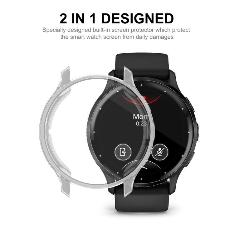 ENKAY Hat-Prince Full Coverage Transparent TPU Watch Case with Screen Protection, For Garmin Venu 3S, For Garmin Venu 3