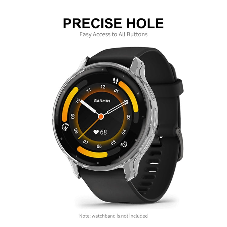 ENKAY Hat-Prince Full Coverage Transparent TPU Watch Case with Screen Protection, For Garmin Venu 3S, For Garmin Venu 3