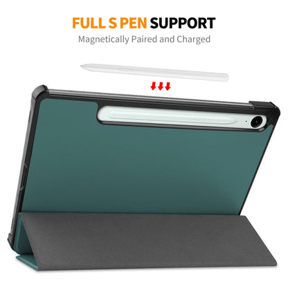 ENKAY Tri-fold Custer Texture Leather Smart Tablet Case, For Samsung Galaxy Tab S9 FE
