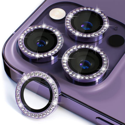 ENKAY AR Anti-reflection Individual Diamond Ring Camera Lens Glass Full Film, For iPhone 17e / 16e, For iPhone 14 / 14 Plus, For iPhone 14 Pro / 14 Pro Max