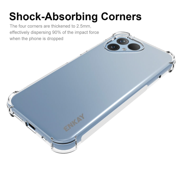 ENKAY Hat-Prince Transparent TPU Shockproof Phone Case, For Fairphone 5