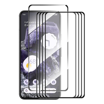 5pcs ENKAY Hat-Prince Full Glue High Aluminum-silicon Tempered Glass Film, For Google Pixel 11a, For Google Pixel 9 Pro XL, For Google Pixel 9 Pro, For Google Pixel 9, For Google Pixel 8 Pro, For Google Pixel 8
