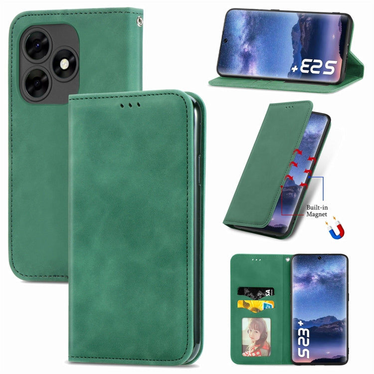 Retro Skin Feel Magnetic Flip Leather Phone Case, For Tecno Itel S23+