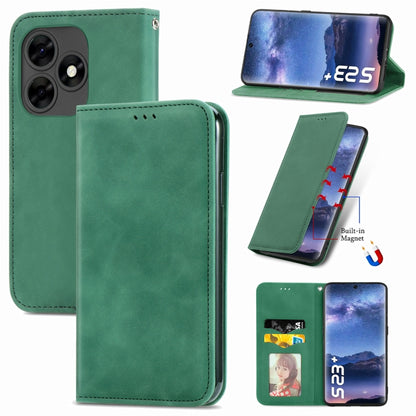 Retro Skin Feel Magnetic Flip Leather Phone Case, For Tecno Itel S23+