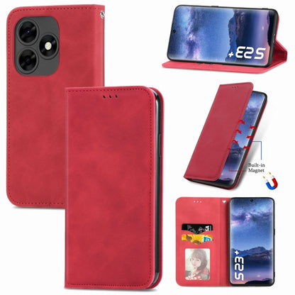 Retro Skin Feel Magnetic Flip Leather Phone Case, For Tecno Itel S23+
