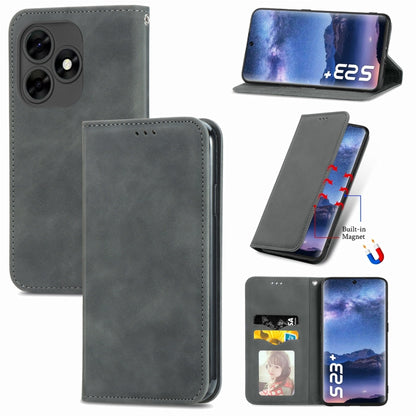 Retro Skin Feel Magnetic Flip Leather Phone Case, For Tecno Itel S23+