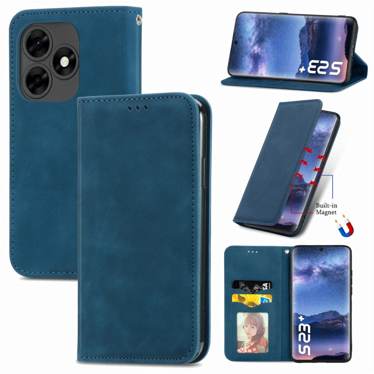 Retro Skin Feel Magnetic Flip Leather Phone Case, For Tecno Itel S23+