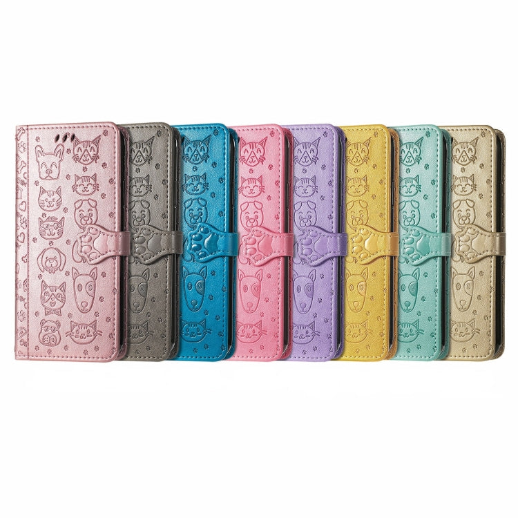 Cat and Dog Embossed Leather Phone Case, For Tecno Spark Go 2024, For Tecno Itel S23+