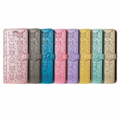 Cat and Dog Embossed Leather Phone Case, For Tecno Spark Go 2024, For Tecno Itel S23+