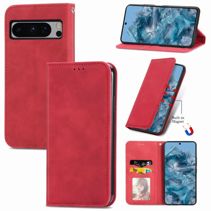 Retro Skin Feel Magnetic Flip Leather Phone Case, For Google Pixel 10a, For Google Pixel 10 Pro XL, For Google Pixel 9a, For Google Pixel 9 Pro XL, For Google Pixel 8a, For Google Pixel 8 Pro, For Google Pixel 8, For Google Pixel 10 / 10 Pro           ...