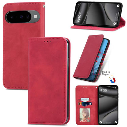 Retro Skin Feel Magnetic Flip Leather Phone Case, For Google Pixel 10a, For Google Pixel 10 Pro XL, For Google Pixel 9a, For Google Pixel 9 Pro XL, For Google Pixel 8a, For Google Pixel 8 Pro, For Google Pixel 8, For Google Pixel 10 / 10 Pro           ...
