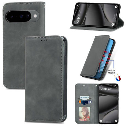 Retro Skin Feel Magnetic Flip Leather Phone Case, For Google Pixel 10a, For Google Pixel 10 Pro XL, For Google Pixel 9a, For Google Pixel 9 Pro XL, For Google Pixel 8a, For Google Pixel 8 Pro, For Google Pixel 8, For Google Pixel 10 / 10 Pro           ...