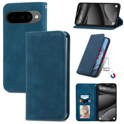 Retro Skin Feel Magnetic Flip Leather Phone Case, For Google Pixel 10a, For Google Pixel 10 Pro XL, For Google Pixel 9a, For Google Pixel 9 Pro XL, For Google Pixel 8a, For Google Pixel 8 Pro, For Google Pixel 8, For Google Pixel 10 / 10 Pro           ...
