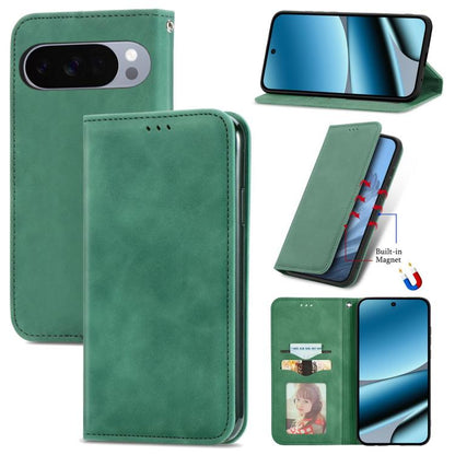 Retro Skin Feel Magnetic Flip Leather Phone Case, For Google Pixel 10a, For Google Pixel 10 Pro XL, For Google Pixel 9a, For Google Pixel 9 Pro XL, For Google Pixel 8a, For Google Pixel 8 Pro, For Google Pixel 8, For Google Pixel 10 / 10 Pro           ...