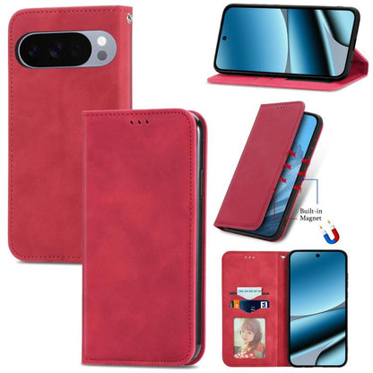Retro Skin Feel Magnetic Flip Leather Phone Case, For Google Pixel 10a, For Google Pixel 10 Pro XL, For Google Pixel 9a, For Google Pixel 9 Pro XL, For Google Pixel 8a, For Google Pixel 8 Pro, For Google Pixel 8, For Google Pixel 10 / 10 Pro           ...