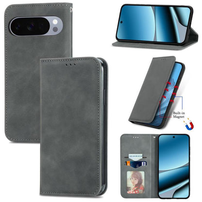 Retro Skin Feel Magnetic Flip Leather Phone Case, For Google Pixel 10a, For Google Pixel 10 Pro XL, For Google Pixel 9a, For Google Pixel 9 Pro XL, For Google Pixel 8a, For Google Pixel 8 Pro, For Google Pixel 8, For Google Pixel 10 / 10 Pro           ...