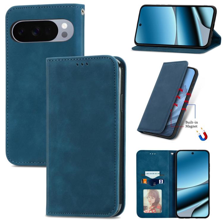 Retro Skin Feel Magnetic Flip Leather Phone Case, For Google Pixel 10a, For Google Pixel 10 Pro XL, For Google Pixel 9a, For Google Pixel 9 Pro XL, For Google Pixel 8a, For Google Pixel 8 Pro, For Google Pixel 8, For Google Pixel 10 / 10 Pro           ...