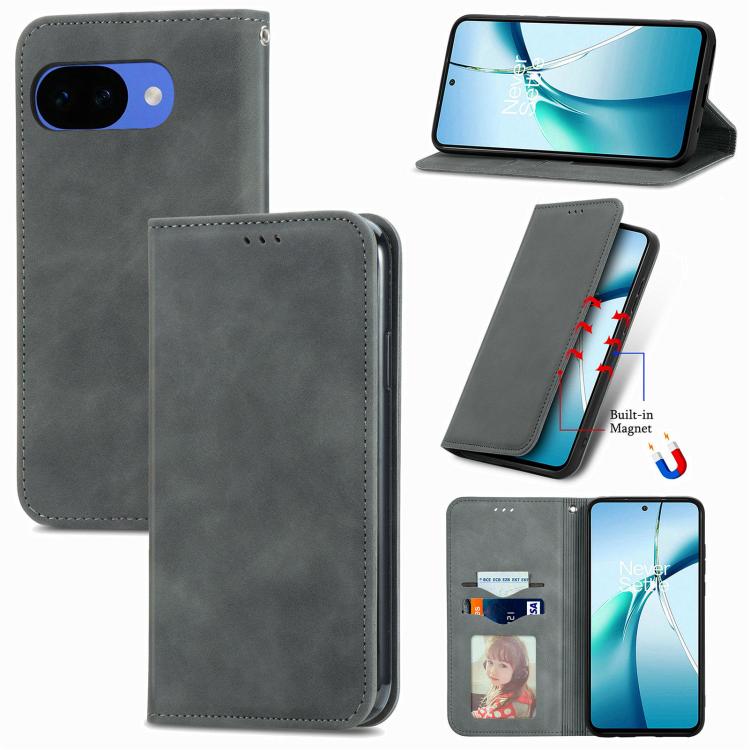 Retro Skin Feel Magnetic Flip Leather Phone Case, For Google Pixel 10a, For Google Pixel 10 Pro XL, For Google Pixel 9a, For Google Pixel 9 Pro XL, For Google Pixel 8a, For Google Pixel 8 Pro, For Google Pixel 8, For Google Pixel 10 / 10 Pro           ...