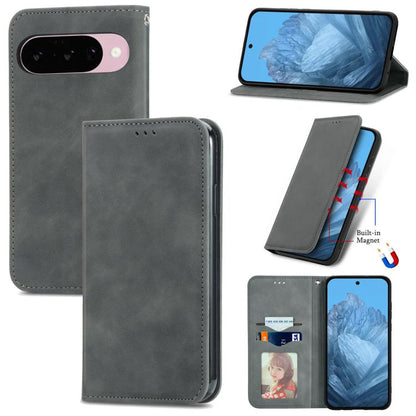 Retro Skin Feel Magnetic Flip Leather Phone Case, For Google Pixel 11 Pro XL, For Google Pixel 10a, For Google Pixel 10 Pro XL, For Google Pixel 9a, For Google Pixel 8a, For Google Pixel 8 Pro, For Google Pixel 8, For Google Pixel 11 / 11 Pro          ...