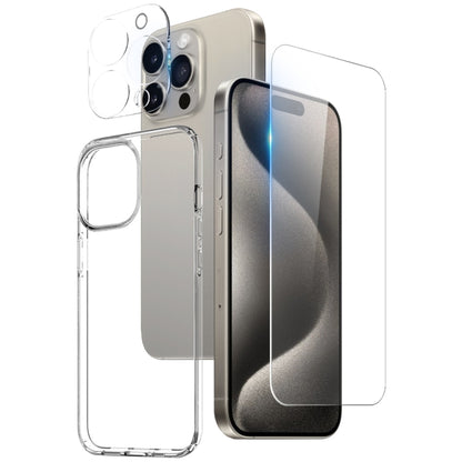 NORTHJO 3 in 1 TPU Phone Case with Screen Film and Lens Film, For iPhone 17e / 16e, For iPhone 17 Pro Max, For iPhone 17 Pro, For iPhone 17, For iPhone Air, For iPhone 16 Pro Max, For iPhone 16 Pro, For iPhone 16 Plus, For iPhone 16, For iPhone 15 Pro ...