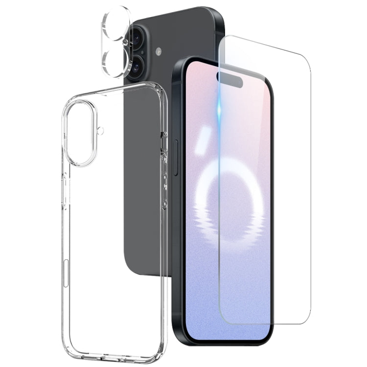 NORTHJO 3 in 1 TPU Phone Case with Screen Film and Lens Film, For iPhone 17e / 16e, For iPhone 17 Pro Max, For iPhone 17 Pro, For iPhone 17, For iPhone Air, For iPhone 16 Pro Max, For iPhone 16 Pro, For iPhone 16 Plus, For iPhone 16, For iPhone 15 Pro ...