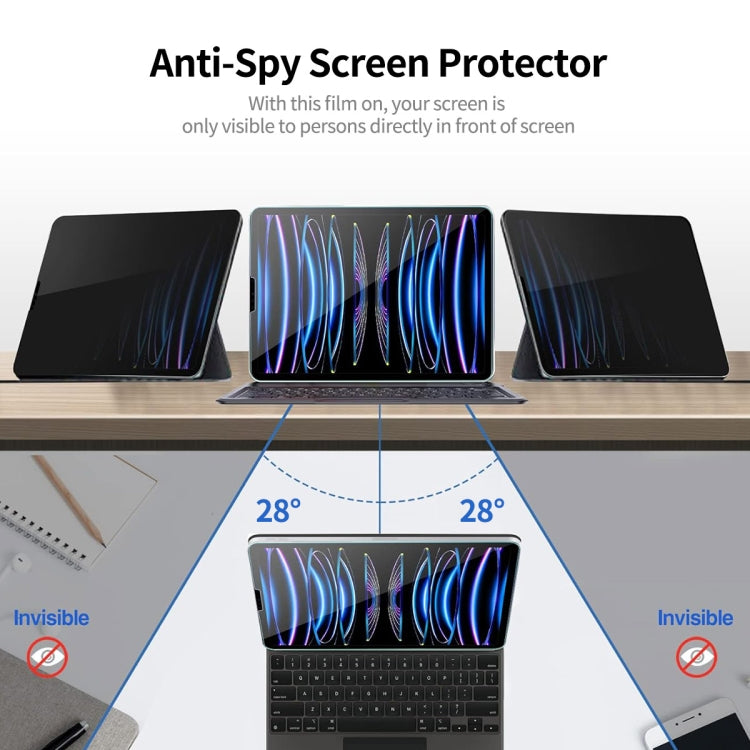 ENKAY Hat-Prince 0.33mm 28 Degrees Anti-peeping Privacy Tempered Glass Film, For iPad mini 6 / mini 2024, For iPad Air 11 2024 /10th Gen 10.9 2022, For iPad Air 10.9 2022 / Pro 11 2022, For iPad 10.2 2021 / 2020 / 2019, For iPad Air 10.5 2019 / Pro 10....