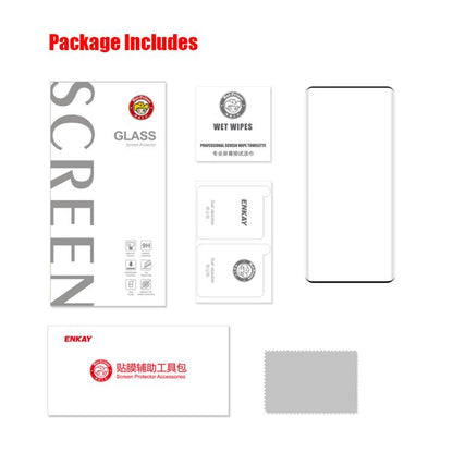 ENKAY Hat-Prince Heat Bending Full Side Glue Tempered Glass Film, For Redmi Note 15 Pro+ 5G Global 163.3mm, For Redmi Note 15 5G Global 164mm, For Xiaomi 14 Pro, For Redmi Note 13 Pro+