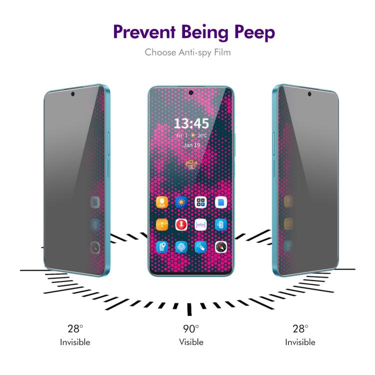 2pcs ENKAY Hat-Prince 28 Degree Anti-peeping Privacy Tempered Glass Film, For Redmi 15 5G Global / 4G SEA 169.5mm, For Redmi 15 5G / 4G EU 171mm, For Redmi 15C 5G / 4G Global 171mm, For Redmi 15C 5G / 4G EU 173mm, For Redmi A5 4G 171.77mm              ...
