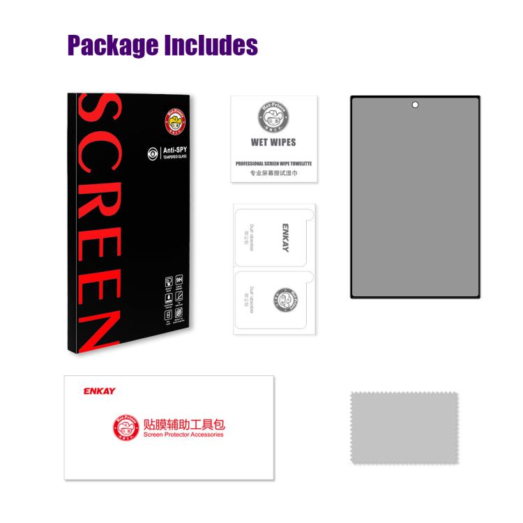 Film en verre trempé ENKAY Hat-Prince anti-espion 28 degrés, pour Galaxy S26 FE 5G, pour Galaxy S26+ 5G, pour Galaxy S26 Ultra 5G, pour Galaxy S26 5G, pour Samsung Galaxy A27 5G, pour Samsung Galaxy S25 FE 5G, pour Samsung Galaxy A07 4G...