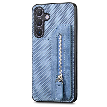 Carbon Fiber Horizontal Flip Zipper Wallet Phone Case, For Samsung Galaxy A57 5G, For Samsung Galaxy A37 5G, For Samsung Galaxy S25 Edge 5G, For Samsung Galaxy A56 5G, For Samsung Galaxy A36, For Samsung Galaxy S25 5G, For Samsung Galaxy S25+ 5G       ...