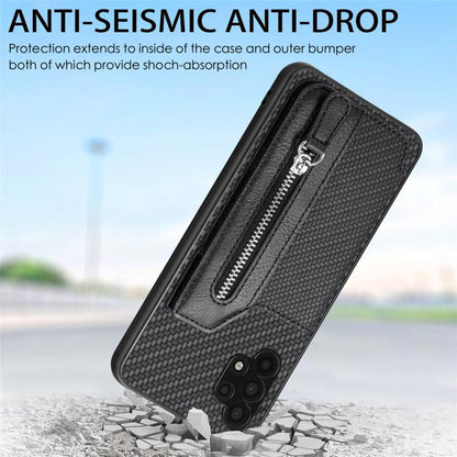 Carbon Fiber Horizontal Flip Zipper Wallet Phone Case, For Samsung Galaxy A57 5G, For Samsung Galaxy A37 5G, For Samsung Galaxy S25 Edge 5G, For Samsung Galaxy A56 5G, For Samsung Galaxy A36, For Samsung Galaxy S25 5G, For Samsung Galaxy S25+ 5G       ...