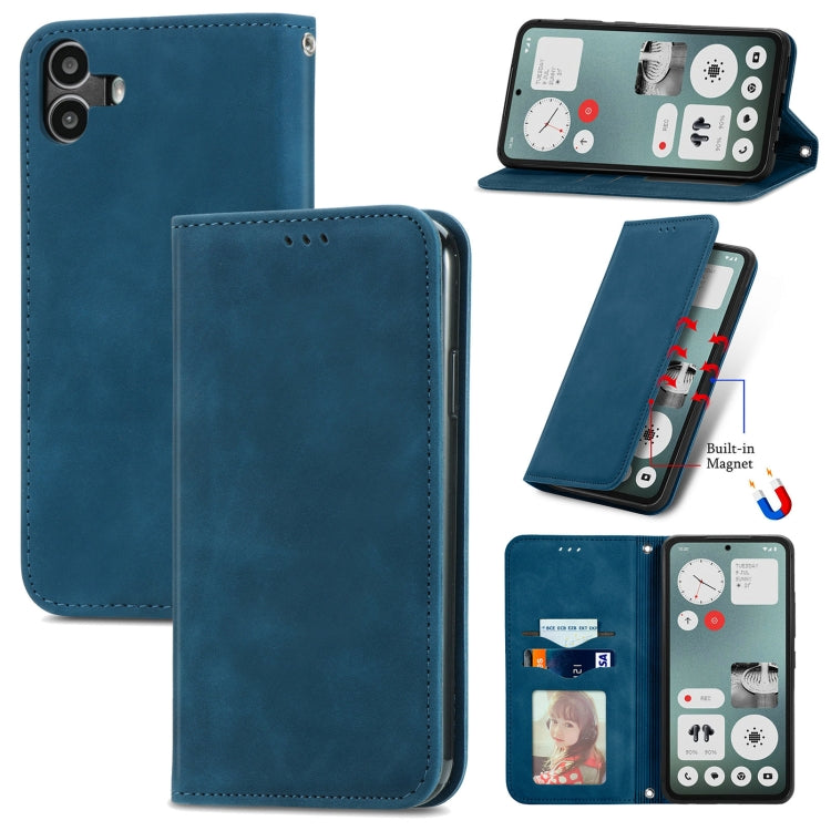 Retro Skin Feel Magnetic Flip Leather Phone Case, For Nothing Phone 4a Pro, For Nothing Phone 4a, For  Nothing CMF Phone 1, For Nothing Phone 2a