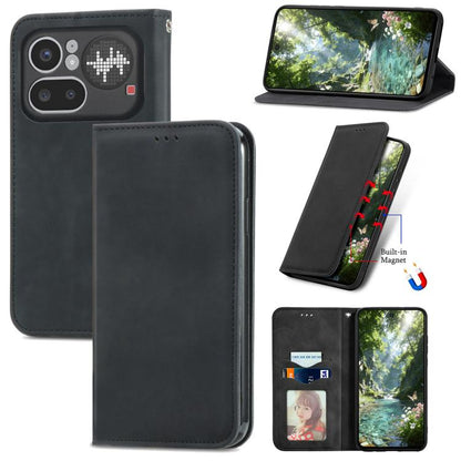 Retro Skin Feel Magnetic Flip Leather Phone Case, For Nothing Phone 4a Pro, For Nothing Phone 4a, For  Nothing CMF Phone 1, For Nothing Phone 2a