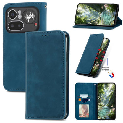 Retro Skin Feel Magnetic Flip Leather Phone Case, For Nothing Phone 4a Pro, For Nothing Phone 4a, For  Nothing CMF Phone 1, For Nothing Phone 2a