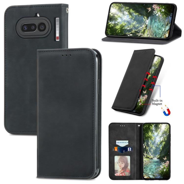 Retro Skin Feel Magnetic Flip Leather Phone Case, For Nothing Phone 4a Pro, For Nothing Phone 4a, For  Nothing CMF Phone 1, For Nothing Phone 2a