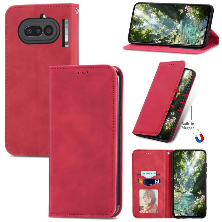 Retro Skin Feel Magnetic Flip Leather Phone Case, For Nothing Phone 4a Pro, For Nothing Phone 4a, For  Nothing CMF Phone 1, For Nothing Phone 2a