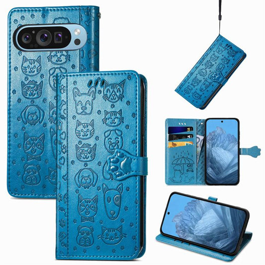 Cat and Dog Embossed Leather Phone Case, For Google Pixel 11 Pro XL, For Google Pixel 10a, For Google Pixel 10 Pro XL, For Google Pixel 9a, For Google Pixel 9 Pro XL, For Google Pixel 8a, For Google Pixel 7a, For Google Pixel 7 Pro, For Google Pixel 7 ...